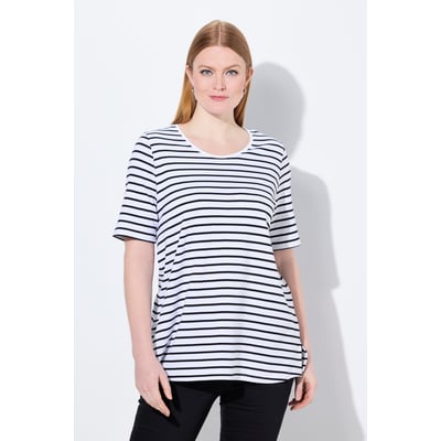 T-shirt rayé en coton Pima. Décolleté rond ULLA POPKEN