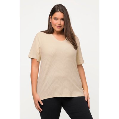 T-shirt, vagues, col en V, manches courtes ULLA POPKEN