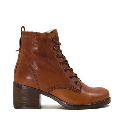 Bottines Femme à Talon Bloc Et Plateforme - Bout Carré Avec Lacets - Modèle 2591 - Taille 35 à 43