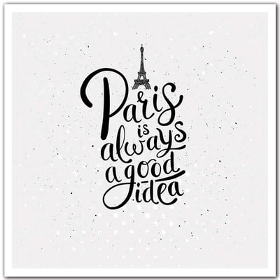 Poster Affiche illustration vintage paris is always a good idea HEXOA