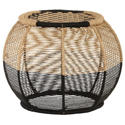 Tabouret rond en corde bicolore AUBRY GASPARD