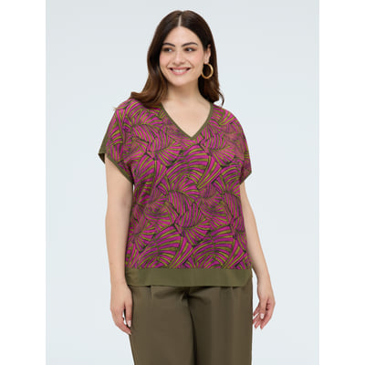 T-shirt avec imprimé et manches kimono FIORELLA RUBINO