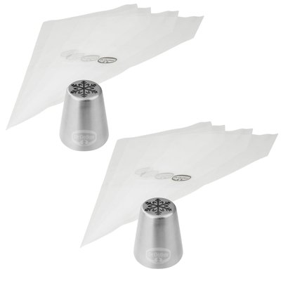Set de 8 poches à douille et embout flocon de neige Dr.Oetker DR OETKER