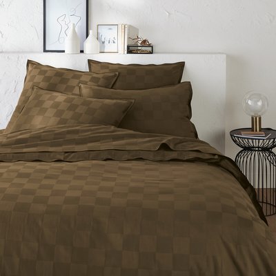 Housse de couette satin coton lavé, Victor damier LA REDOUTE INTERIEURS
