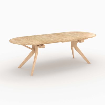 Table extensible en bois d'hévéa massif 6 à - OLI RENDEZ-VOUS DÉCO