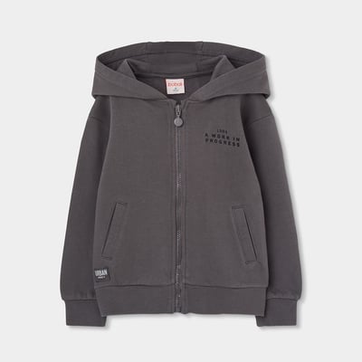 Veste garçon molleton à capuche BOBOLI