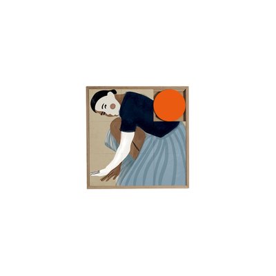 Tableau en bois taquin portrait de femme  48 x 48 - MIROR TAQUIN