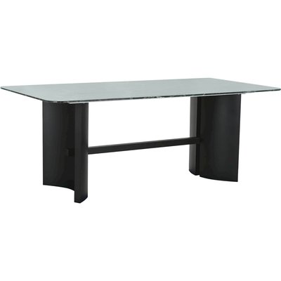 Table moderne en verre trempé et métal  élégant RECOLLECTION