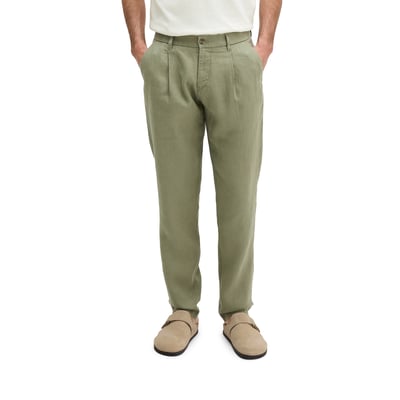 Pantalon en lin modèle Osby Jogger pleats avec ceinture élastique MARC O'POLO