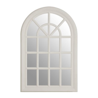 87 x 58cm White Oak Window Mirror SO'HOME