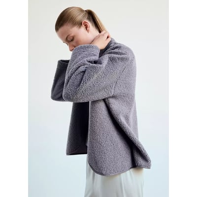 Veste zippée effet mouton MANGO