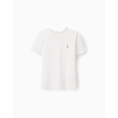 T-shirt en Coton à Rayures Texturées ZIPPY
