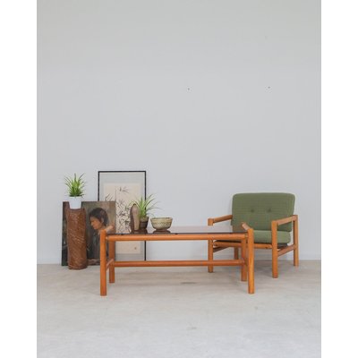 Table basse en bois Liv N°87 - Bon état DEBONGOUT