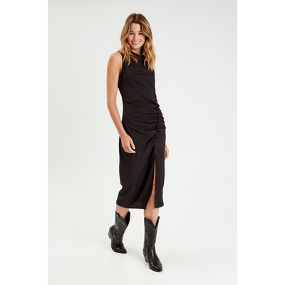 Robe longue ajustée drappée CACHE CACHE