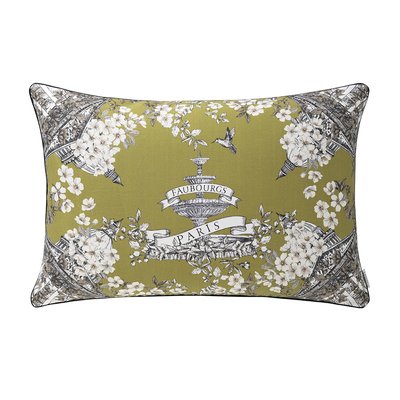 Housse de coussin imprimée en lin, FAUBOURG ALEXANDRE TURPAULT