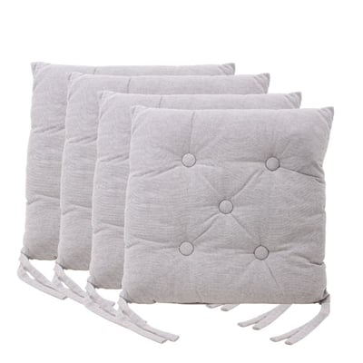 Lot de 4 galettes de chaise capitonnée ORNAMI
