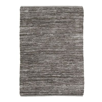 Tapis de salon en cuir tressé ocre SKIN THE DECO FACTORY