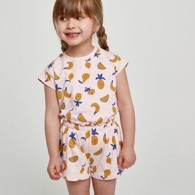 Conjunto de 2 prendas, camiseta y short, con motivo de frutas LA REDOUTE COLLECTIONS