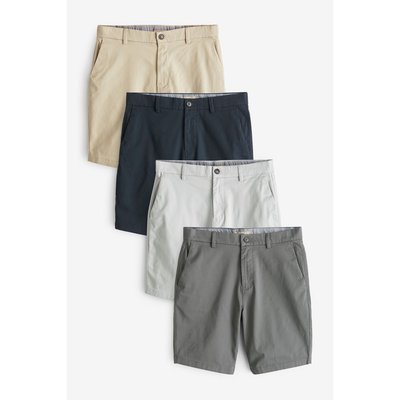 Shorts chino stretch slim, lot de 4 NEXT