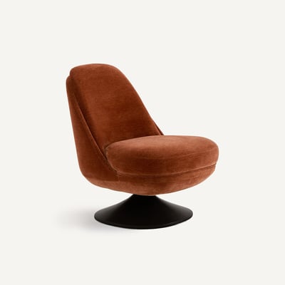 Sillón giratorio de terciopelo, SETTANTO AM.PM