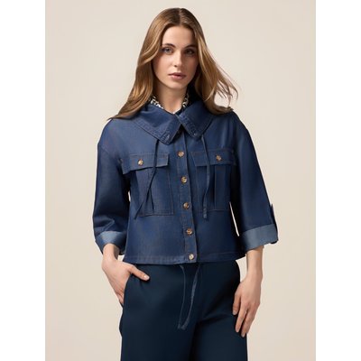 Veste réalisée en fluide effet denim OLTRE