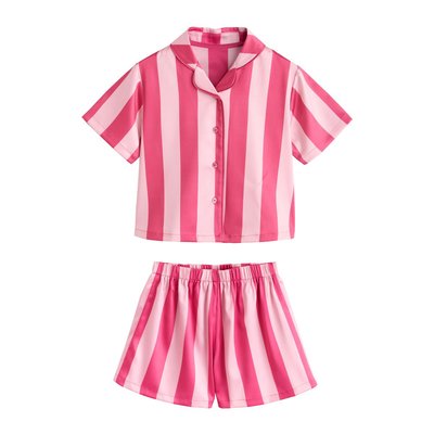 Pyjama short en satin à rayures NEXT