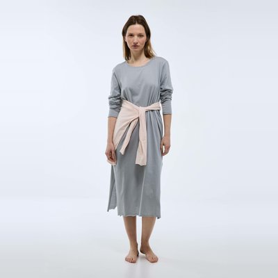 Chemise de nuit unie à bords francs en coton BIO MONOPRIX