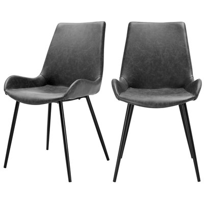 Lot de 2 chaises en cuir synthétique - AUSTIN RENDEZ-VOUS DÉCO