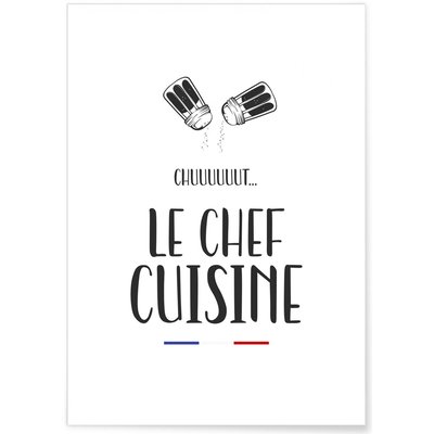Affiche 'Le chef cuisine' L'AFFICHERIE