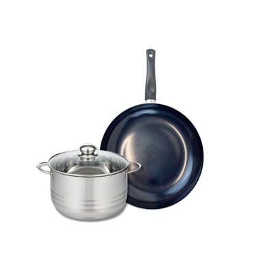 Batterie de cuisine 1 poêle 32cm + 1 faitout 24cm PRIMA BRILLANT ELO