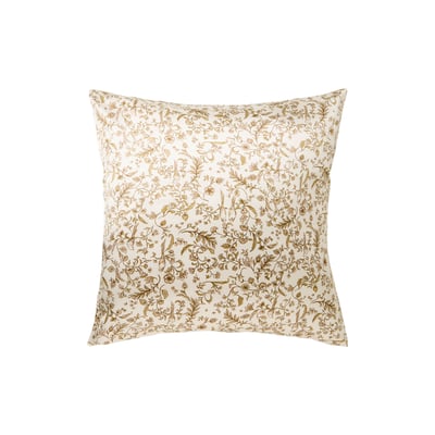 Taie d'oreiller carrée soie de mûrier BEAUTÉ IMPRIMÉ CARRE BLANC