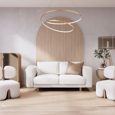 Suspension    lumière chaude  OZ IDEAL LUX