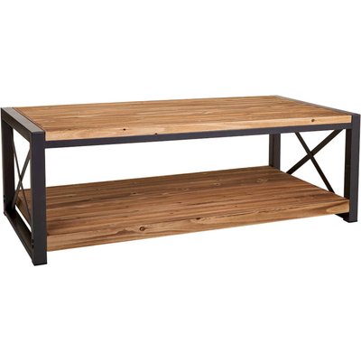Table basse rectangulaire bois et métal style industriel chic RECOLLECTION