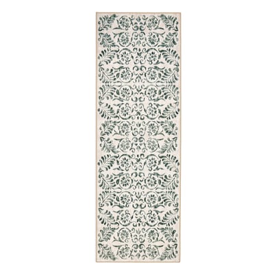 Eco-Washable Vintage Scroll Runner Rug HUG RUG