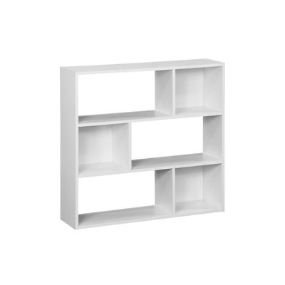 Etagère bibliothèque décor bois 3 étagères 6 compartiments PIETER SWEEEK