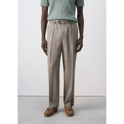 Pantalon mélange de lyocell et lin relaxed-fit MANGO MAN