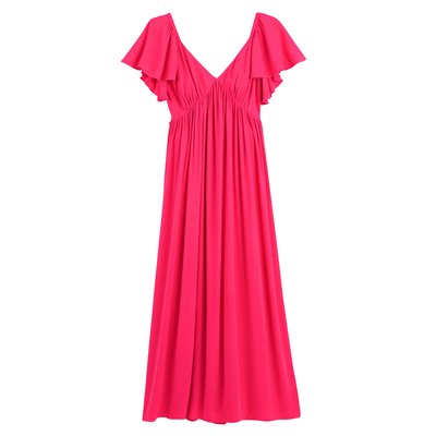Maxi vestido largo, mangas con volantes LA REDOUTE COLLECTIONS