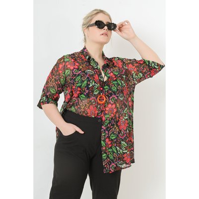 Chemise trapèze en voile imprimé floral JEAN-MARC PHILIPPE