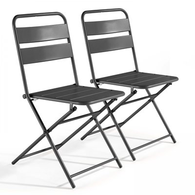 Lot de 2 chaises de jardin pliantes, PALAVAS OVIALA