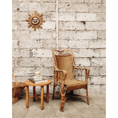 Grand fauteuil en rotin Martin N°52 - Bon état DEBONGOUT