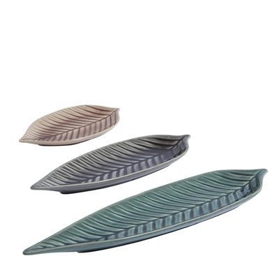 Set de 3 plats décoratifs en céramique L20 SIA DECO