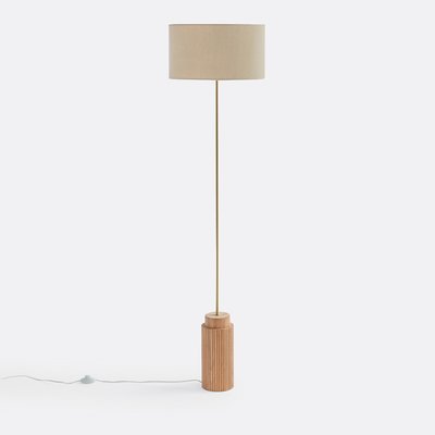 Lampadaire en chêne, métal et lin, Idna LA REDOUTE INTERIEURS