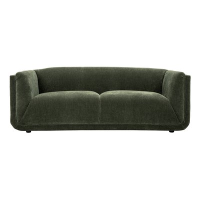 Canapé design 3 places en tissu chenille terre brûlée HOSBO MILIBOO