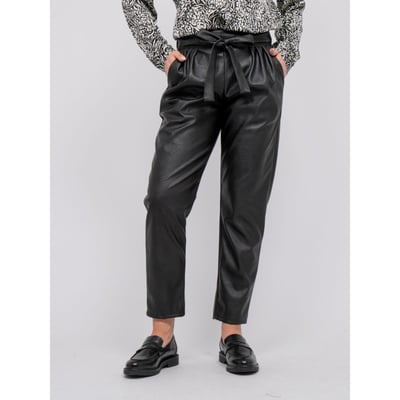 Pantalon Effet Cuir Taille Nouée Ezou DONA LISA