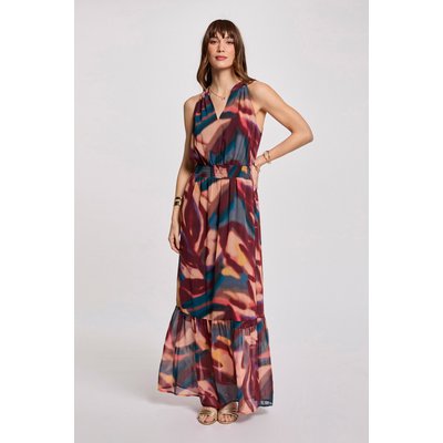 Robe longue droite imprimée MORGAN