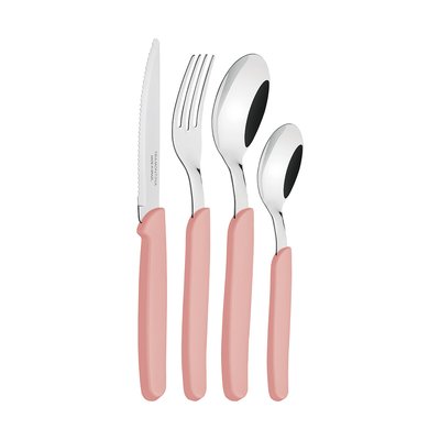 Faqueiro, conjunto de 24 peças salmão CARMEL, da Tramontina TRAMONTINA