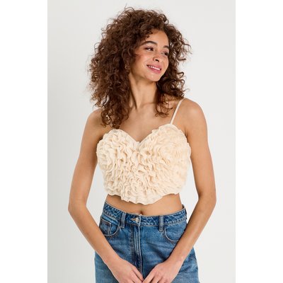 Crop top volants CACHE CACHE