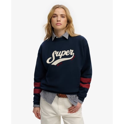 Sweatshirt Varsity Script Coupe Droite SUPERDRY