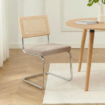 Chaises cannage pieds métal (lot de 2)  ELLA BAÏTA