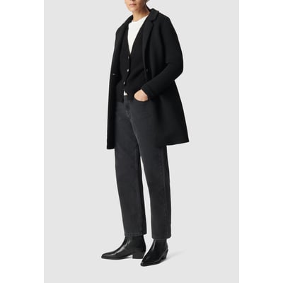 Manteau mi-long en néoprène capuche amovible IKKS